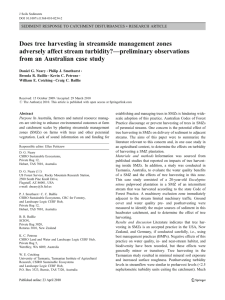 Does tree harvesting in streamside management zones adversely affect stream turbidity? —