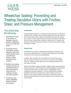 Wheelchair Seating: Preventing and Treating Decubitus Ulcers with Friction,