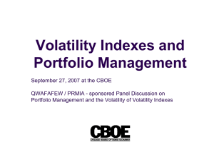 Volatility Indexes and Portfolio Management