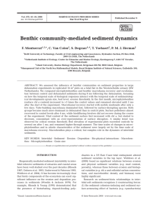 Benthic community-mediated sediment dynamics *, C. Van Colen F. Montserrat , S. Degraer