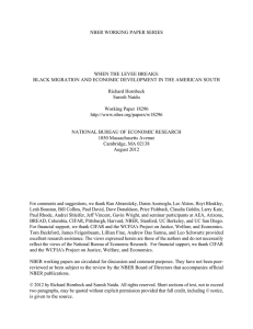 NBER WORKING PAPER SERIES WHEN THE LEVEE BREAKS: