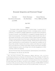 Economic Integration and Structural Change