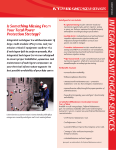 INTEGRATED SWITCHGEAR SERVICES Is Something Missing From Your Total Power
