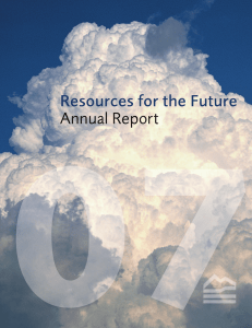 Resources for the Future Annual Report