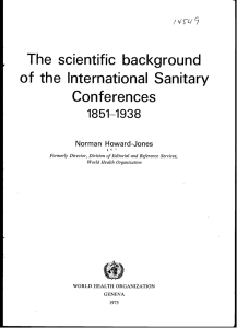 The  scientific  background of  the  International Sanitary Conferences