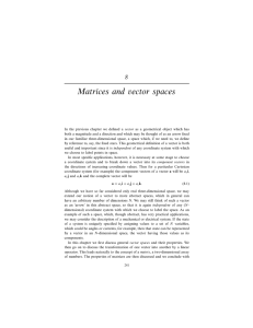 Matrices and vector spaces 8
