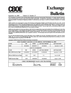 Exchange Bulletin September 16, 2005       ...