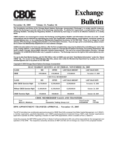 Exchange Bulletin November 18, 2005       ...
