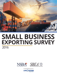 SMALL BUSINESS EXPORTING SURVEY 2016 IN PARTNERSHIP WITH