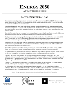 E 2050 NERGY FACTS ON NATURAL GAS