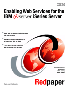 Enabling Web Services for the IBM iSeries Server Front cover