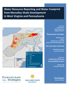 Water Resource Reporting and Water Footprint from Marcellus Shale Development