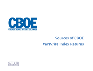 Sources of CBOE  PutWrite