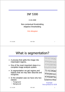 What is segmentation? INF 5300