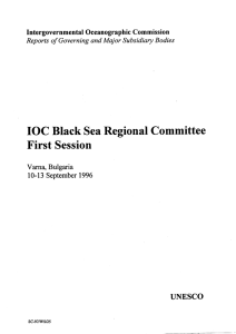IOC  Black  Sea Regional  Committee First  Session UNESCO Reports