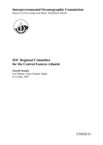 Intergovernmental Oceanographic Commission IOC Regional Committee for the Central Eastern Atlantic UNESCO
