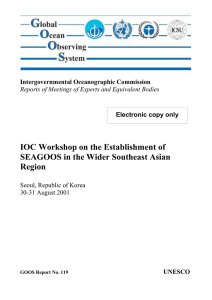 IOC Workshop on the Establishment of Region Intergovernmental Oceanographic Commission