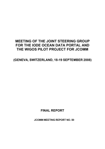 MEETING OF THE JOINT STEERING GROUP