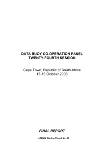 DATA BUOY CO-OPERATION PANEL TWENTY-FOURTH SESSION  Cape Town, Republic of South Africa