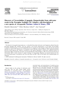 Discovery of Novocriniidae (Copepoda, Harpacticoida) from cold-water