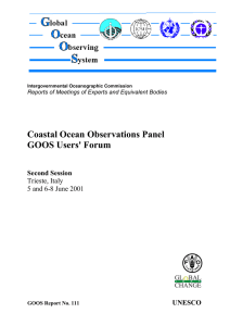 Coastal Ocean Observations Panel GOOS Users' Forum  Trieste, Italy