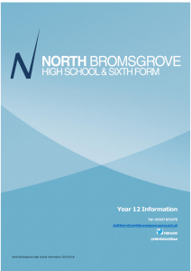 Year 12 Information  Tel : 01527 872375 NBHs6th