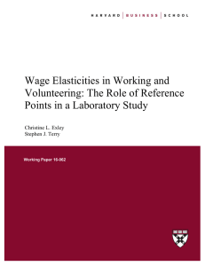 Wage Elasticities in Working and Volunteering: The Role of Reference