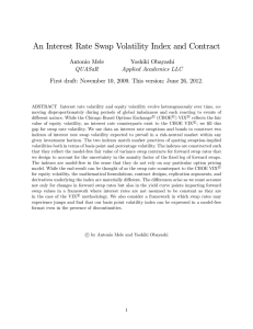 An Interest Rate Swap Volatility Index and Contract