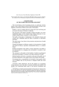 CONSTITUTION OF WHO 1 Basic documents