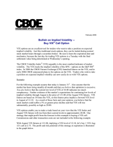 Bullish on Implied Volatility -- Buy VIX Call Option