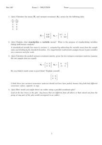Stat 407 Exam 1 - SOLUTION Name