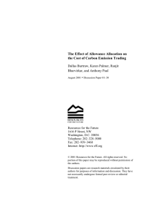 The Effect of Allowance Allocation on Dallas Burtraw, Karen Palmer, Ranjit