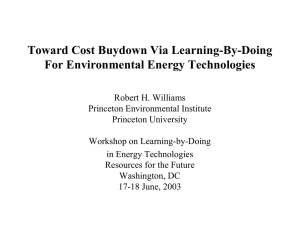Toward Cost Buydown Via Learning-By-Doing For Environmental Energy Technologies