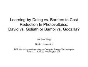 Learning-by-Doing vs. Barriers to Cost Reduction In Photovoltaics:
