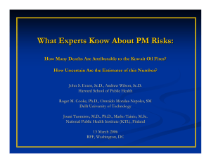 What Experts Know About PM Risks: