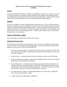 Kutztown University Grant Proposal Writing Fellows Program Guidelines Purpose