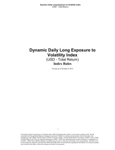 Dynamic Daily Long Exposure to Volatility Index (USD - Total Return)