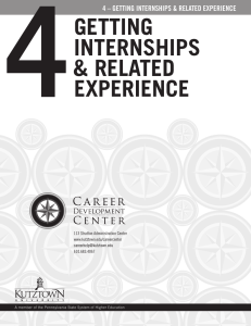 GETTING INTERNSHIPS &amp; RELATED EXPERIENCE
