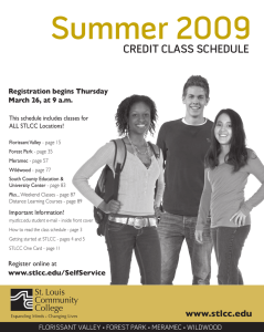 Summer 2009 CREDIT CLASS SCHEDULE Registration begins Thursday March 26, at 9 a.m.