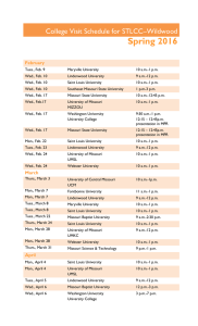 Spring 2016  College Visit Schedule for STLCC–Wildwood February