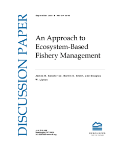 An Approach to Ecosystem-Based Fishery Management