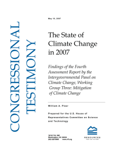 The State of Climate Change in 2007