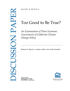 DISCUSSION PAPER Too Good to Be True? An Examination of Three Economic