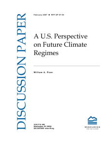 DISCUSSION PAPER A U.S. Perspective on Future Climate