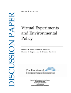 Virtual Experiments and Environmental Policy