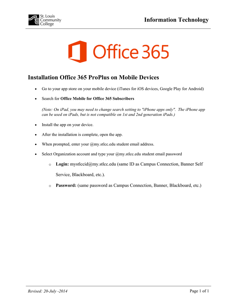 how do i install office 365 to my ipad