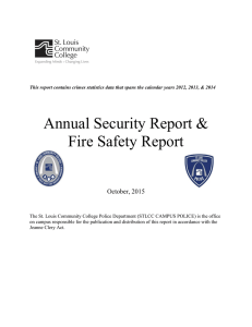 Annual Security Report &amp; Fire Safety Report October, 2015