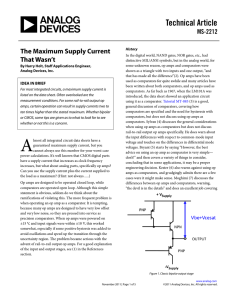 Technical Article The Maximum Supply Current That Wasn’t MS-2212