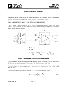 MT-076 TUTORIAL  Differential Driver Analysis