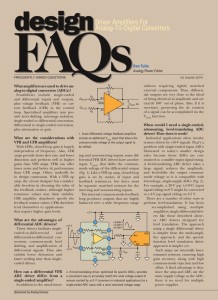 What amplifiers are used to drive an- alog-to-digital converters (ADCs)?